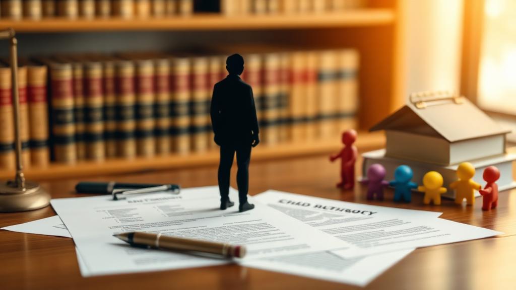 משמורת ילדים - הורים וילדים במשפחה חמה עם אלמנטים משפטיים